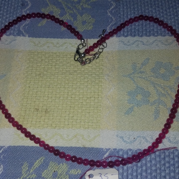 Gemstone | Jewelry | New Raspberry Jade Necklace 8 Inches | Poshmark